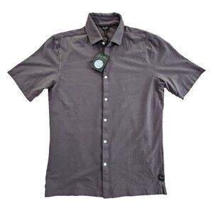 Good Man Brand Magnet Gray Button Up Shirt Men's Small Short Sleeve Quiet Luxury